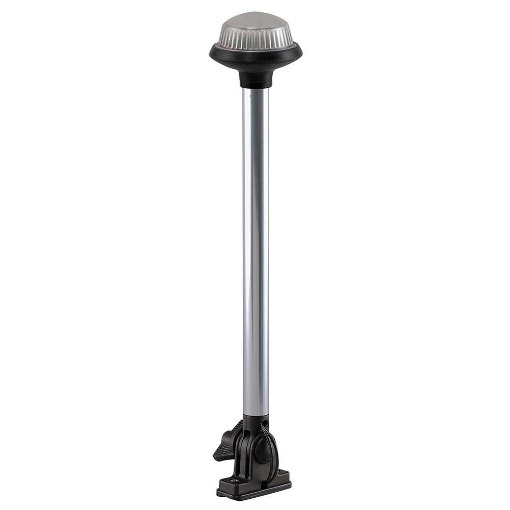 Perko Fold Down All-Round Frosted Globe Pole Light - Vertical Mount - White [1637DP0CHR] - shopbulluna.com