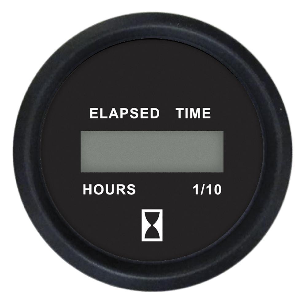 Faria Euro Black 2" Digital Hourmeter Gauge [12835] - shopbulluna.com