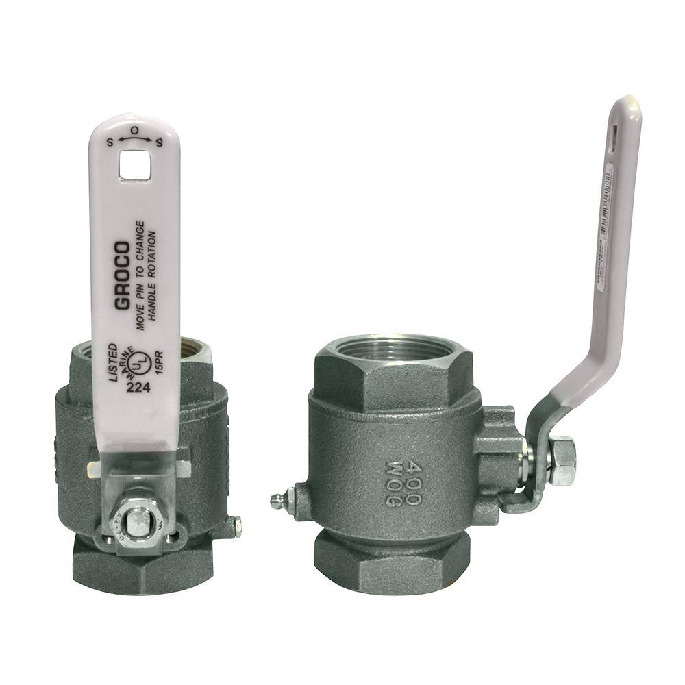 GROCO 1/2" NPT Stainless Steel In-Line Ball Valve [IBV-500-S] - shopbulluna.com