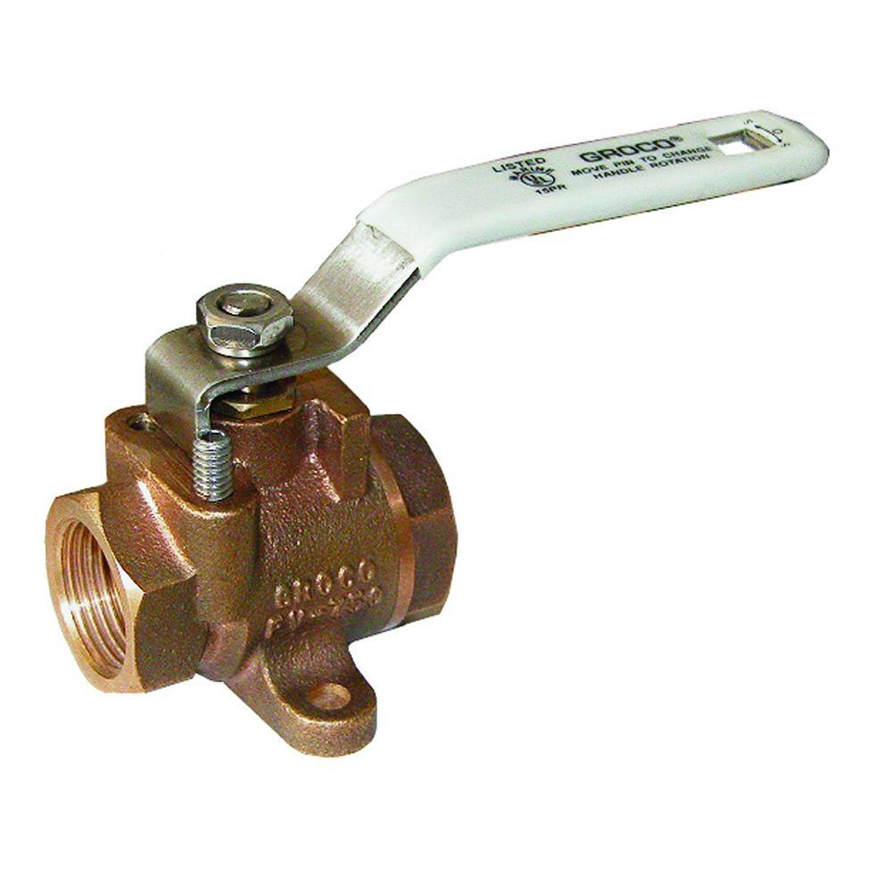 GROCO 1/4" NPT Bronze Inline Fuel Valve [FV-250] - shopbulluna.com