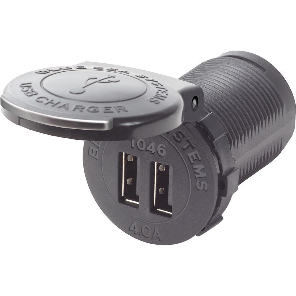 Blue Sea 1046 48V Dual USB Charger Socket Mount [1046] - shopbulluna.com