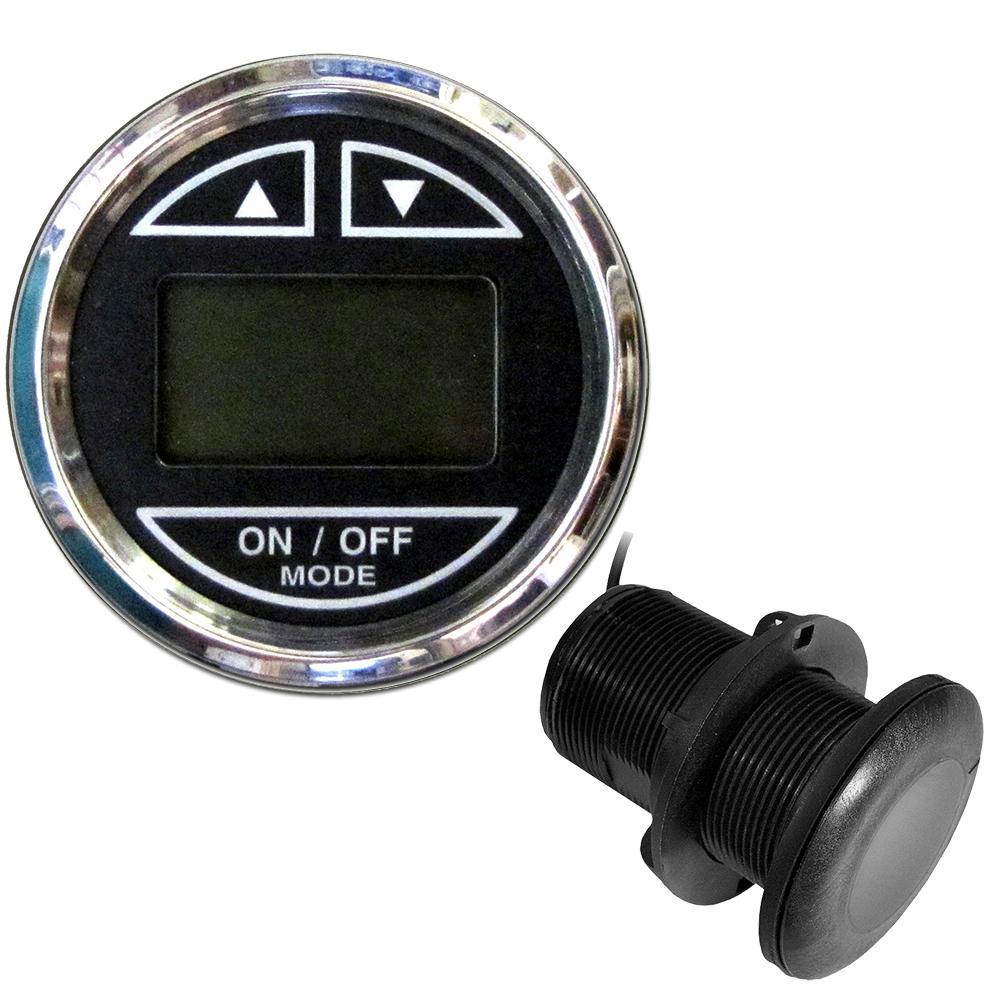 Faria Chesapeake Black 2" Depth Sounder w/Thru-Hull Transducer [13795] - shopbulluna.com