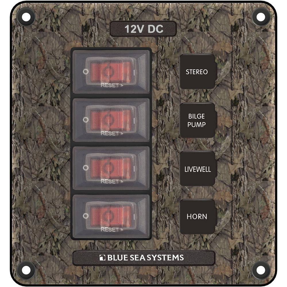 Blue Sea 4323 Circuit Breaker Switch Panel 4 Position - Camo [4323] - shopbulluna.com