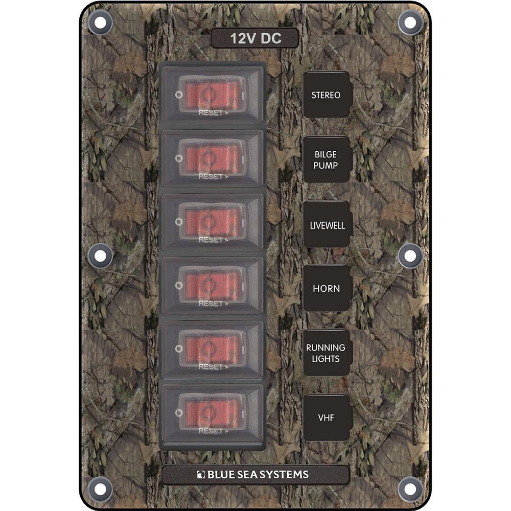 Blue Sea 4325 Circuit Breaker Switch Panel 6 Position - Camo [4325] - shopbulluna.com