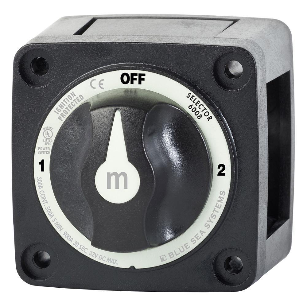 Blue Sea 6008200 m-Series Selector 3 Position Battery Switch - Black [6008200] - shopbulluna.com