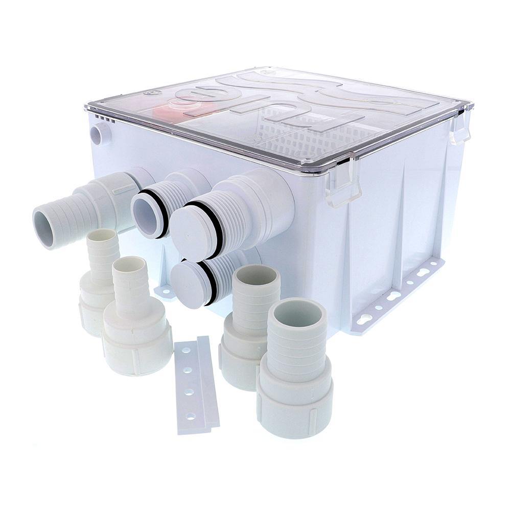 Rule Shower Drain Box w/1100 GPH Pump - 12V [99B] - shopbulluna.com