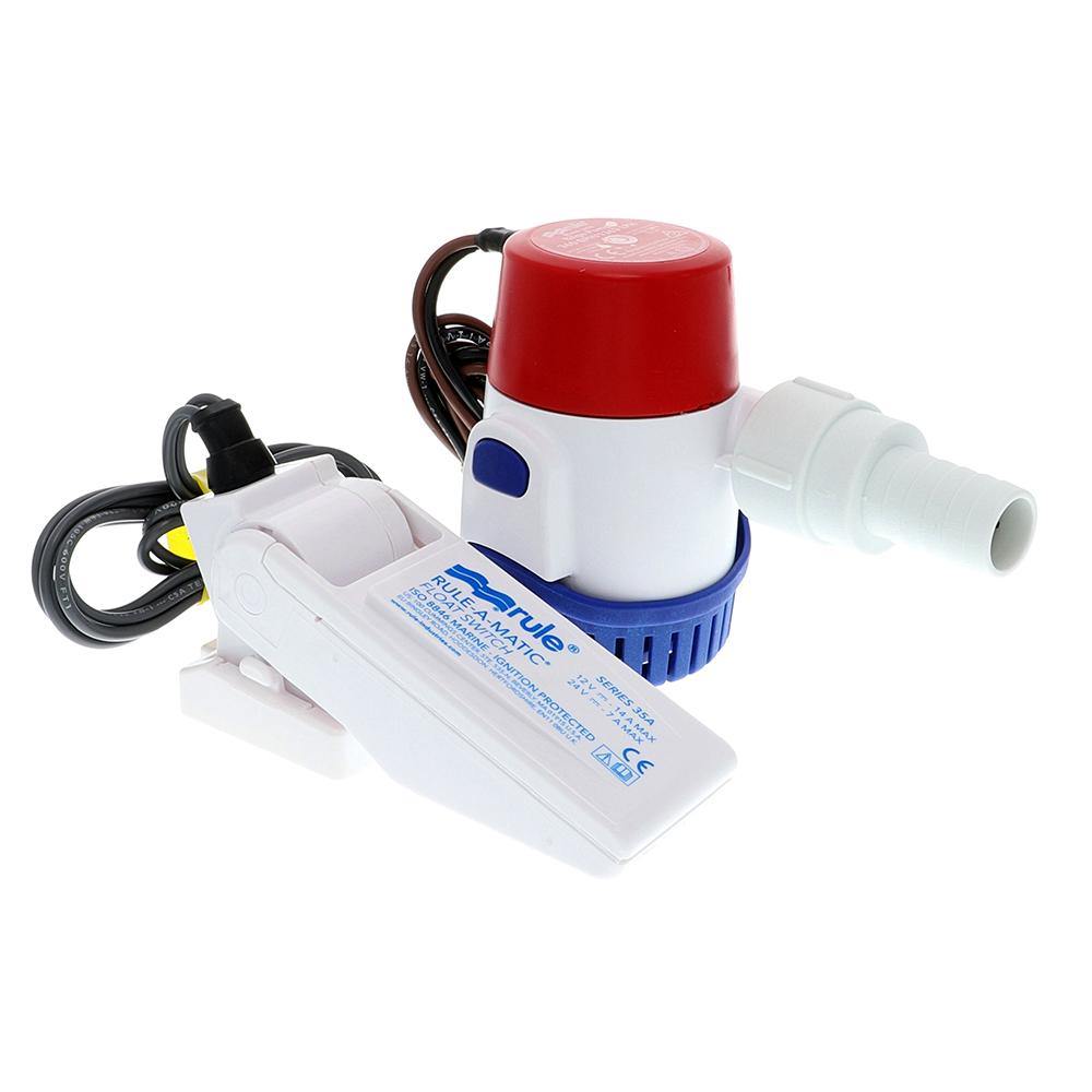 Rule 360 GPH Standard Bilge Pump Kit w/Float Switch - 12V [24DA-35A] - shopbulluna.com