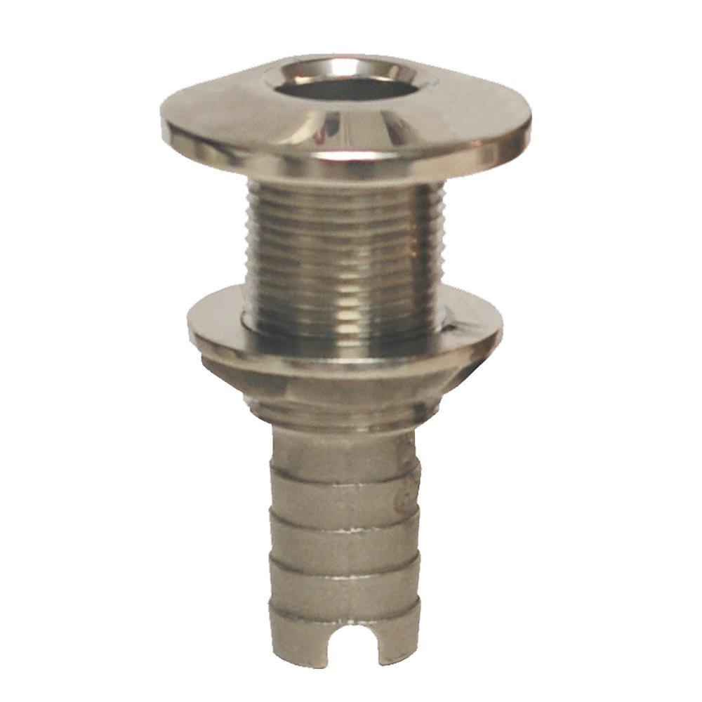 GROCO Stainless Steel Hose Barb Thru-Hull Fitting - 1/2" [HTH-500-S] - shopbulluna.com