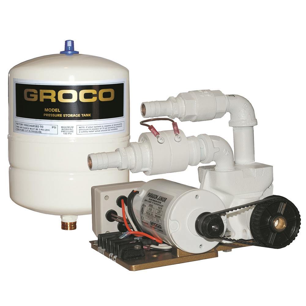 GROCO Paragon Junior 12v Water Pressure System - 1 Gal Tank - 7 GPM [PJR-A 12V] - shopbulluna.com