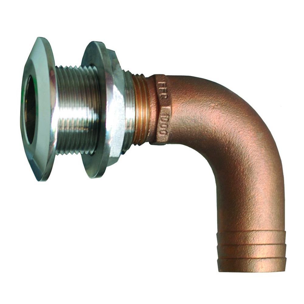 GROCO 3/4" 90 Degree Hose Thru-Hull Fitting [HTHC-750-S] - shopbulluna.com