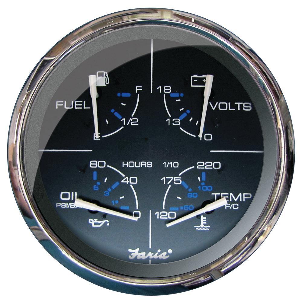 Faria Chesapeake Black 5" Multifunction Gauge [33762] - shopbulluna.com