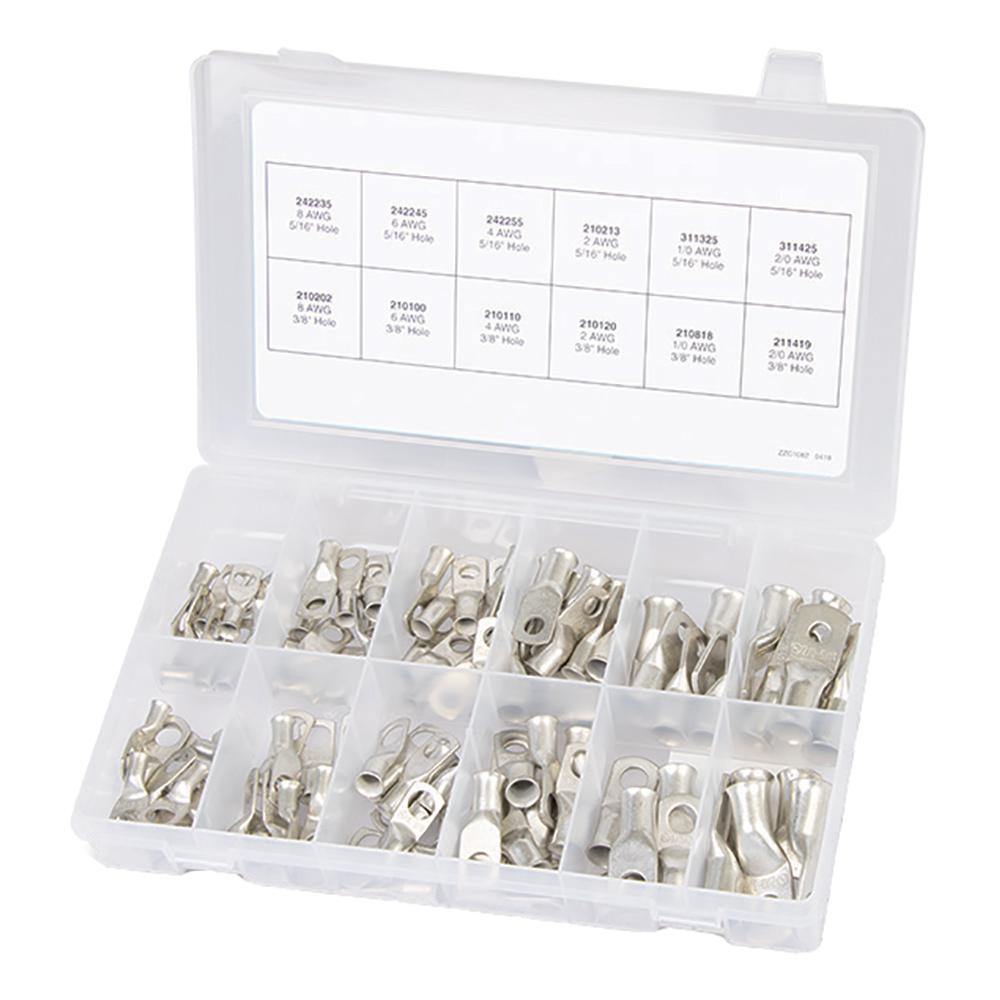 Ancor 100-Piece Tinned Copper Lug Kit [255101] - shopbulluna.com