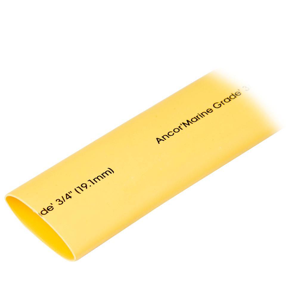 Ancor Heat Shrink Tubing 3/4" x 48" - Yellow - 1 Piece [306948] - shopbulluna.com