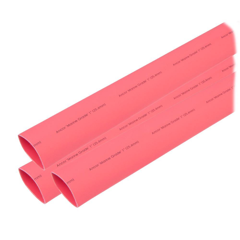 Ancor Heat Shrink Tubing 1" x 3" - Red - 3 Pieces [307603] - shopbulluna.com