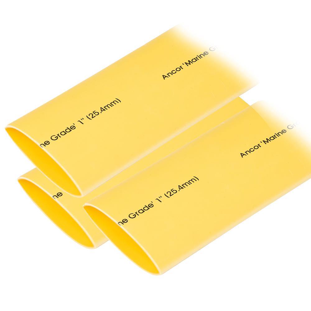 Ancor Heat Shrink Tubing 1" x 12" - Yellow - 3 Pieces [307924] - shopbulluna.com