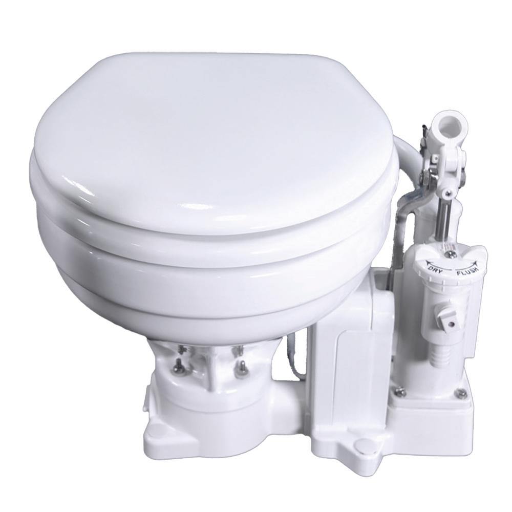 Raritan PH PowerFlush Electric/Manual Toilet - Marine Size - 12v - White [P101E12] - shopbulluna.com