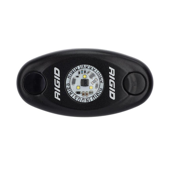 RIGID Industries A-Series Black High Power LED Light Single - Cool White [480093] - shopbulluna.com