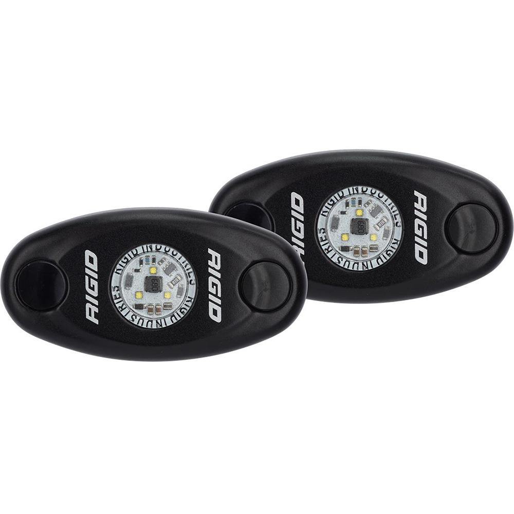 RIGID Industries A-Series Black Low Power LED Light Pair - Red [482043] - shopbulluna.com