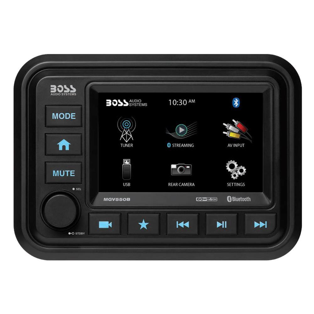 Boss Audio Bluetooth (Audio Streaming) Marine Gauge Digital Media AM/FM Receiver - Black [MGV550B] - shopbulluna.com