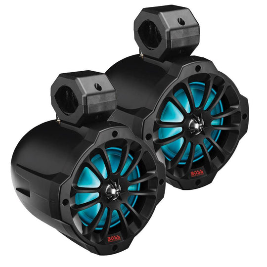 Boss Audio 6.5" Amplified Wake Tower Multi-Color Illuminated Speakers - Black [B62RGB] - shopbulluna.com