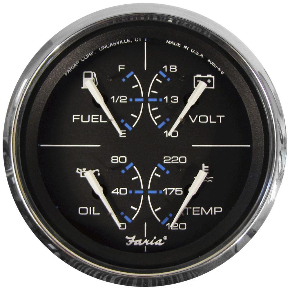 Faria Chesapeake Black 4" Multifunction Gauge [33751] - shopbulluna.com