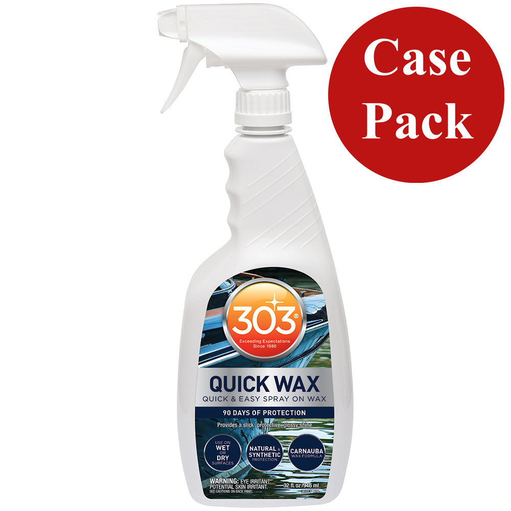 303 Marine Quick Wax with Trigger Sprayer - 32oz *Case of 6* [30213CASE] - shopbulluna.com