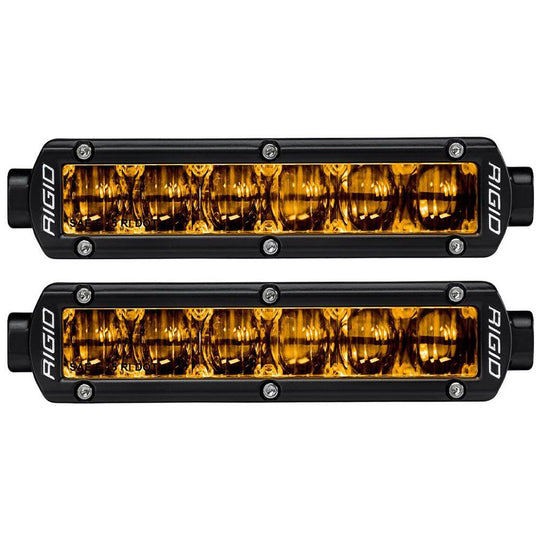 RIGID Industries 6" SR-Series SAE Compliant Fog Light - Black w/Yellow Light [906704] - shopbulluna.com