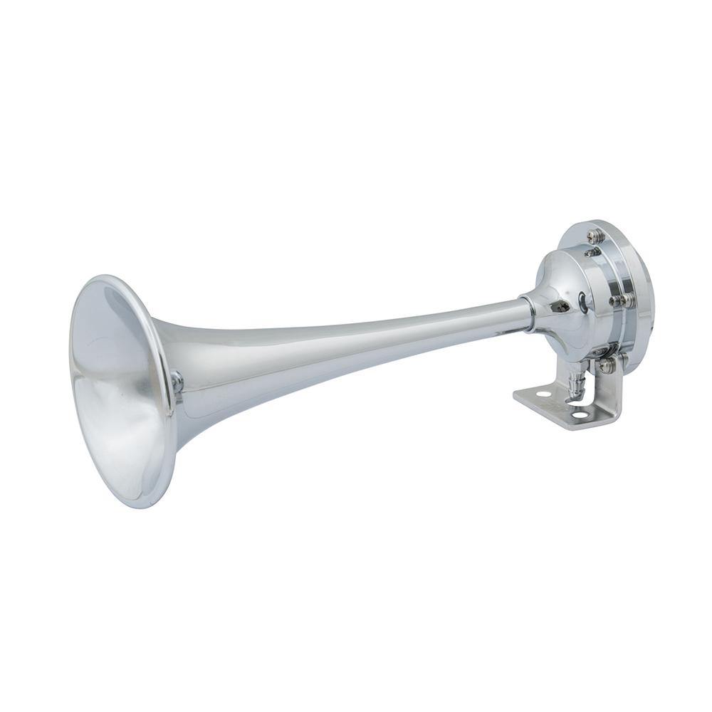 Marinco 12V Chrome Plated Single Trumpet Mini Air Horn [10107] - shopbulluna.com