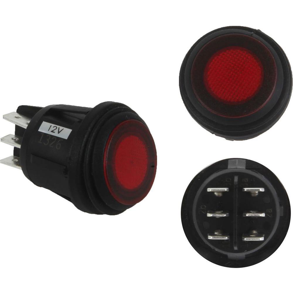 RIGID Industries 3 Position Rocker Switch - Red [40181] - shopbulluna.com