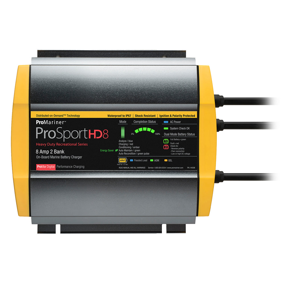 ProMariner ProSportHD 8 Gen 4 - 8 Amp - 2 Bank Battery Charger [44008] - shopbulluna.com