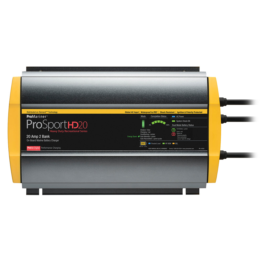 ProMariner ProSportHD 20 Gen 4 - 20 Amp - 2 Bank Battery Charger [44020] - shopbulluna.com