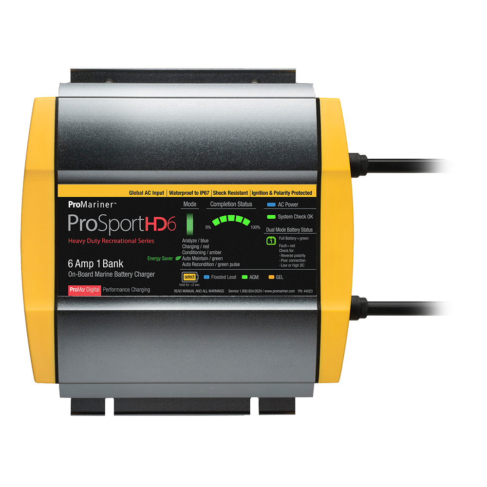 ProMariner ProSportHD 6 Global Gen 4 - 6 Amp - 1 Bank Battery Charger [44023] - shopbulluna.com