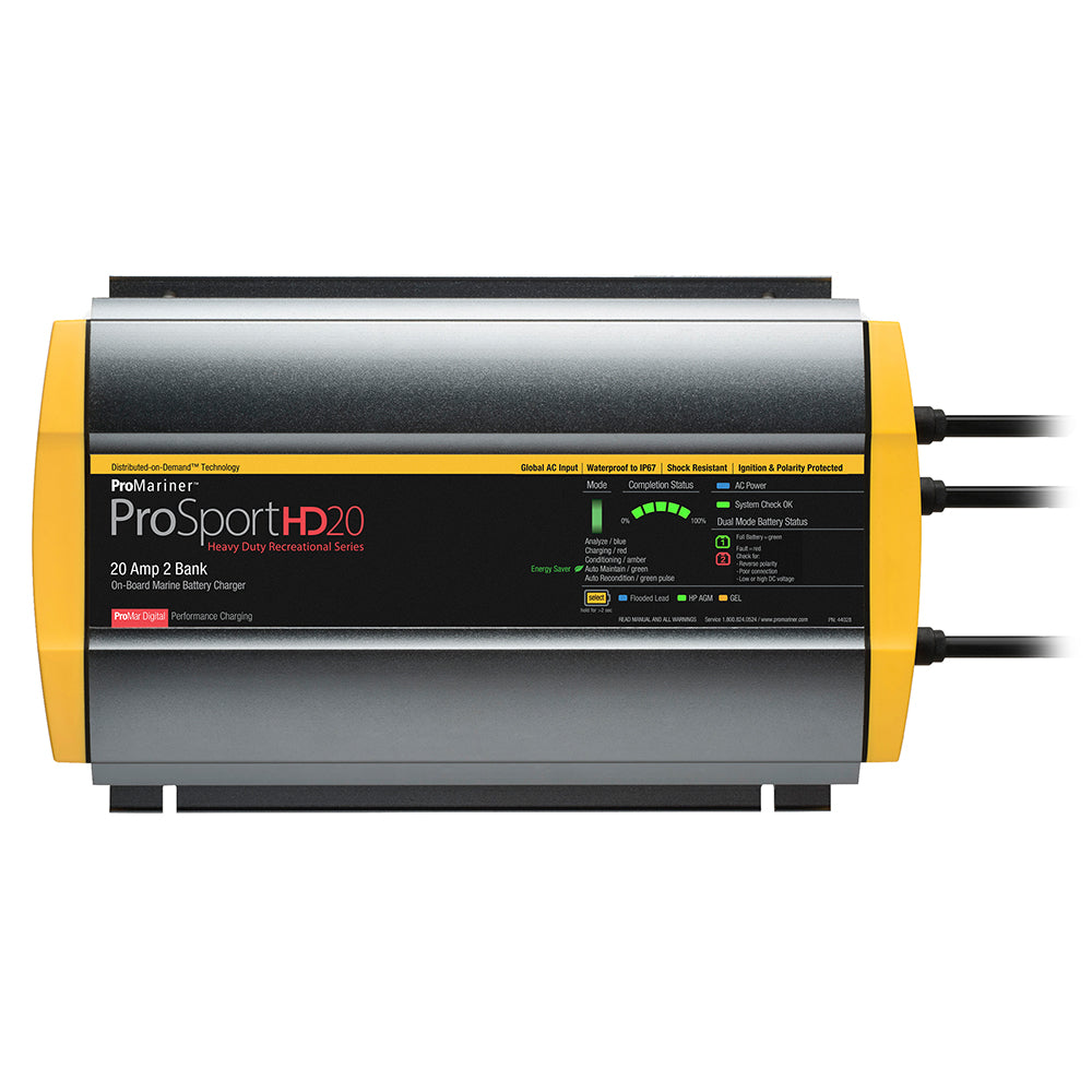 ProMariner ProSportHD 20 Global Gen 4 - 20 Amp - 2 Bank Battery Charger [44028] - shopbulluna.com