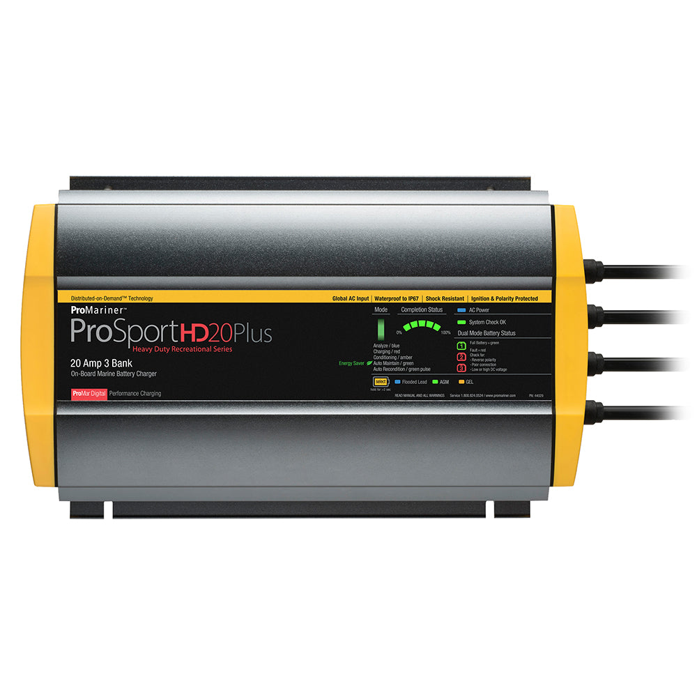 ProMariner ProSportHD 20 Plus Global Gen 4 - 20 Amp - 3-Bank Battery Charger [44029] - shopbulluna.com