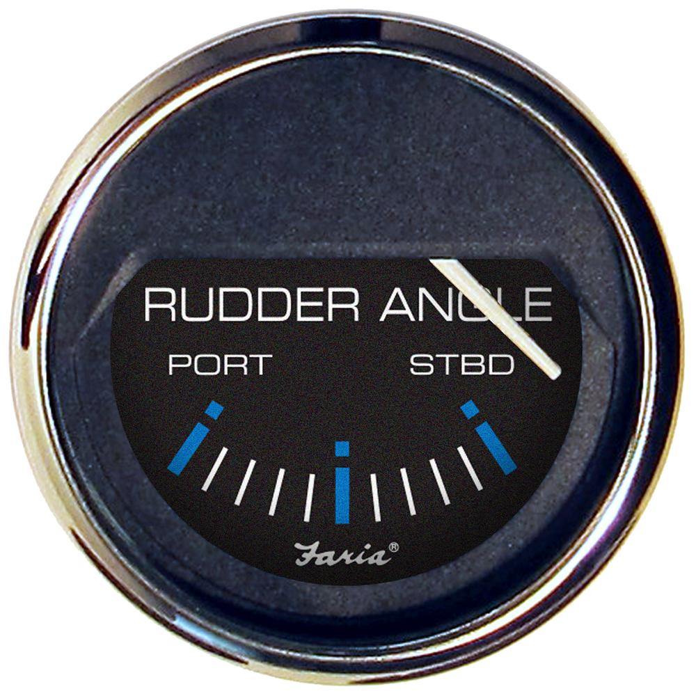 Faria Chesapeake Black 2" Rudder Angle Indicator Gauge [13725] - shopbulluna.com