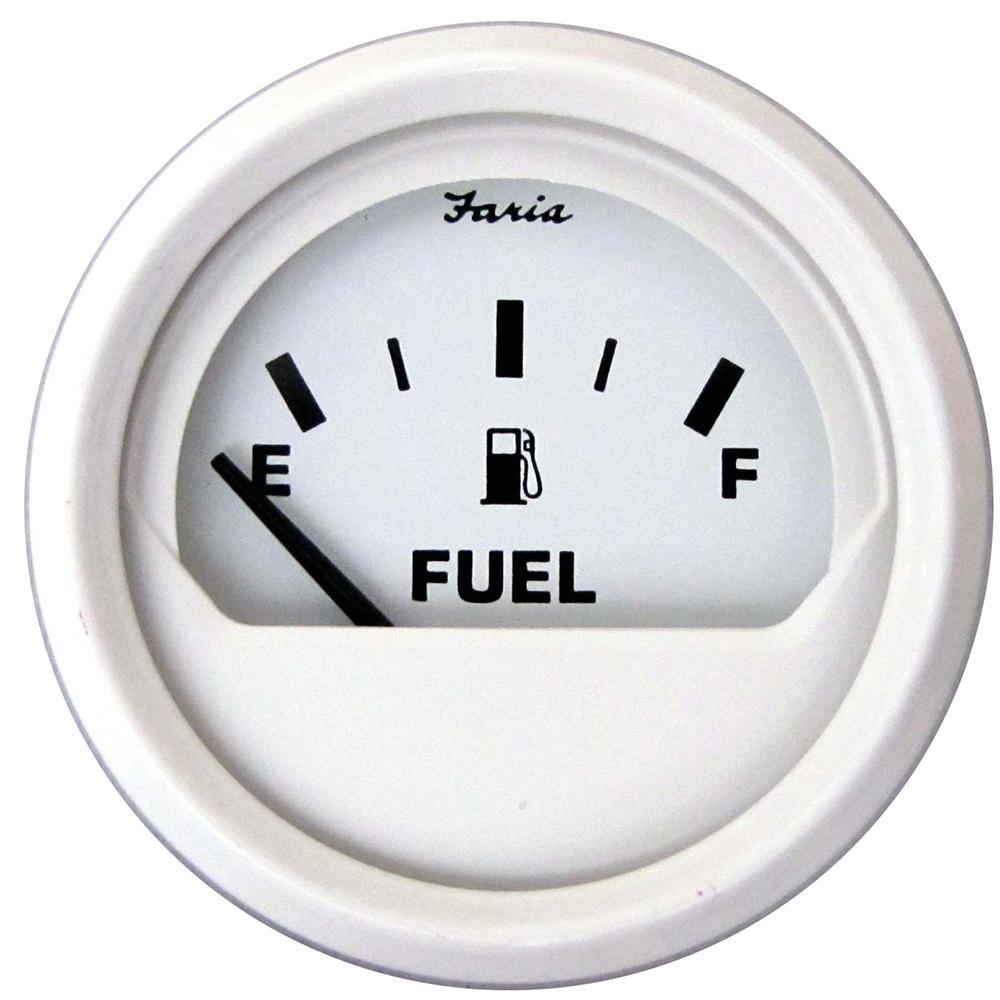 Faria Dress White 2" Fuel Level Gauge (Metric) [13117] - shopbulluna.com