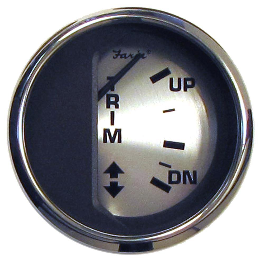 Faria Spun Silver 2" Trim Gauge f/Mercury/Mariner/Mercruiser/Volvo DP  Yamaha (01  Newer) [16016] - shopbulluna.com