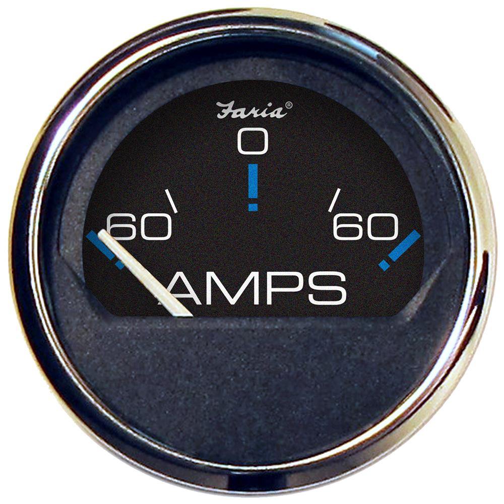 Faria Chesapeake Black 2" Ammeter Gauge (-60 to +60 AMPS) [13736] - shopbulluna.com