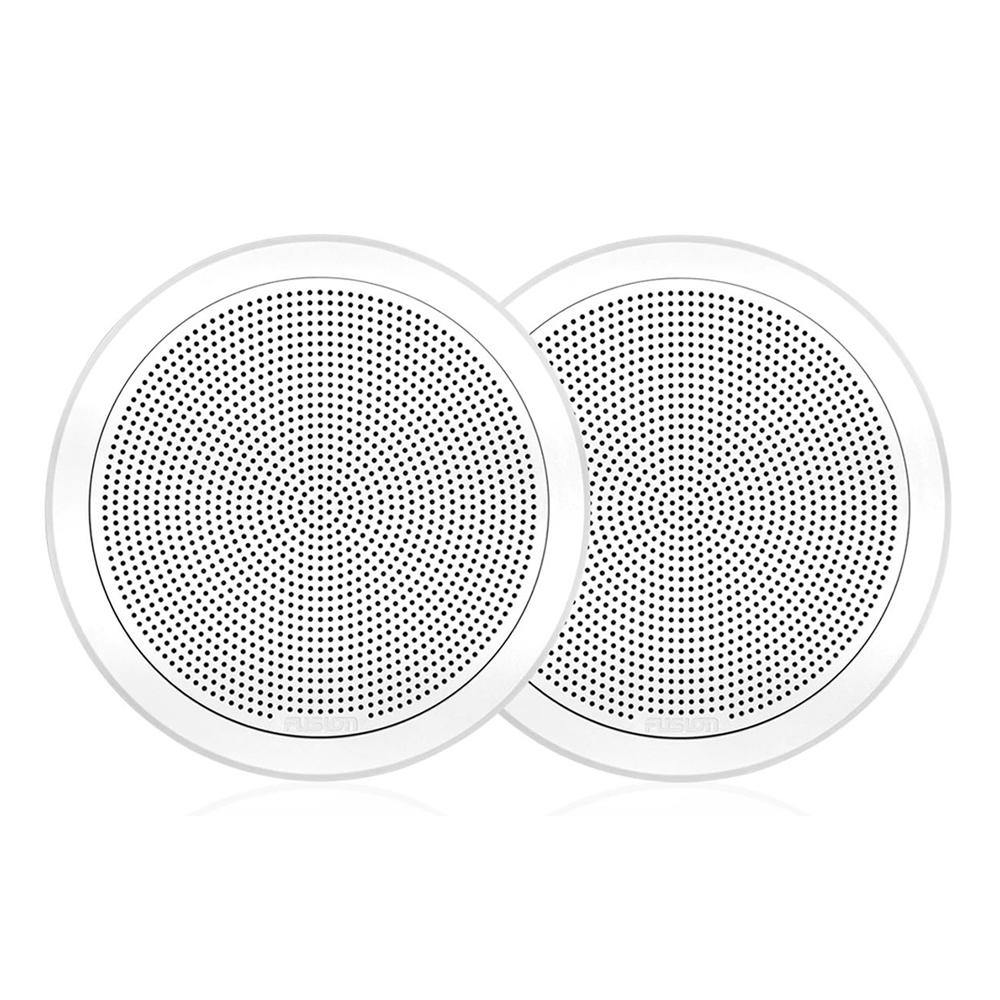 FUSION FM-F65RW FM Series 6.5" Flush Mount Round Marine Speakers - White Grill - 120W [010-02299-00] - shopbulluna.com