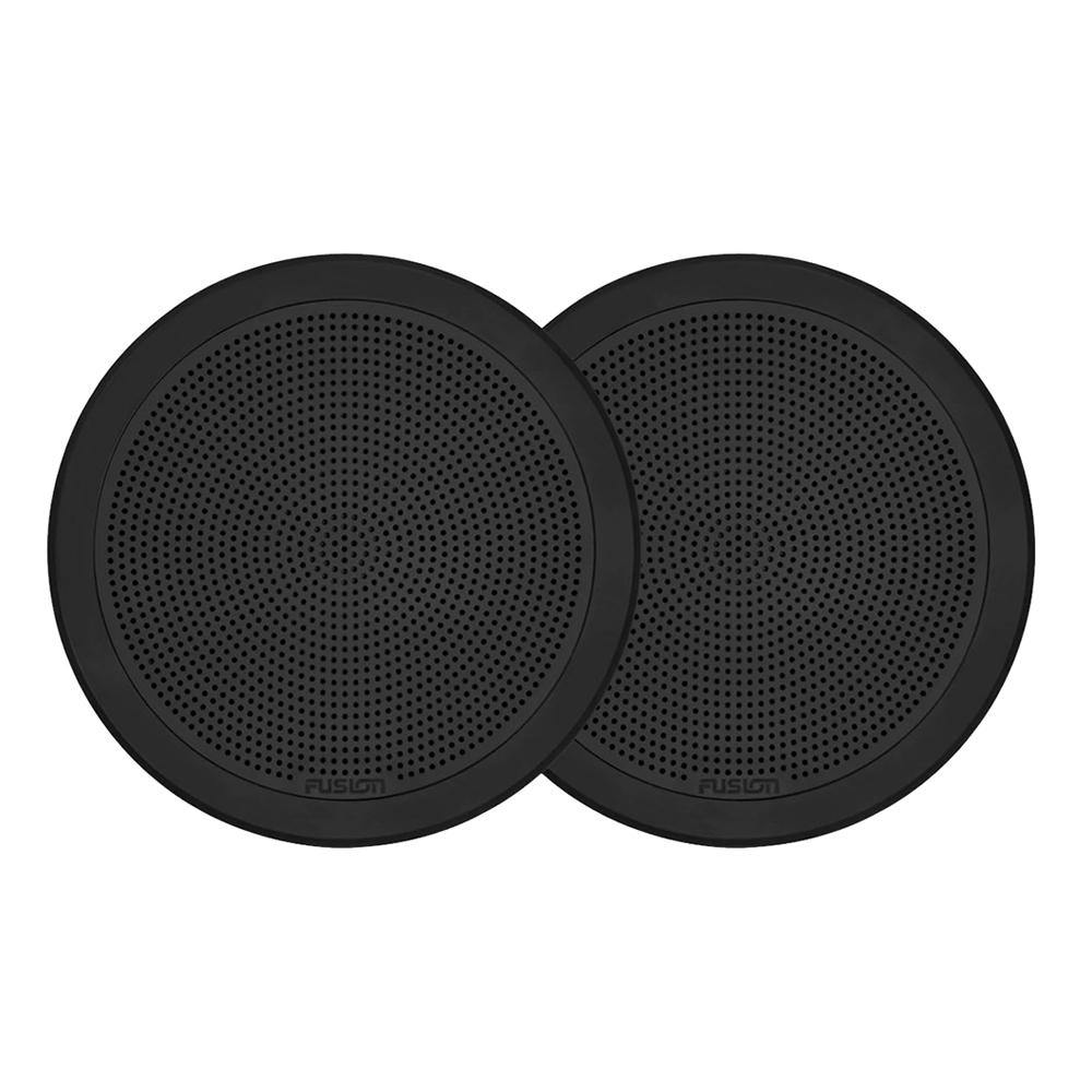 FUSION FM-F65RB FM Series 6.5" Flush Mount Round Marine Speakers - Black Grill - 120W [010-02299-01] - shopbulluna.com