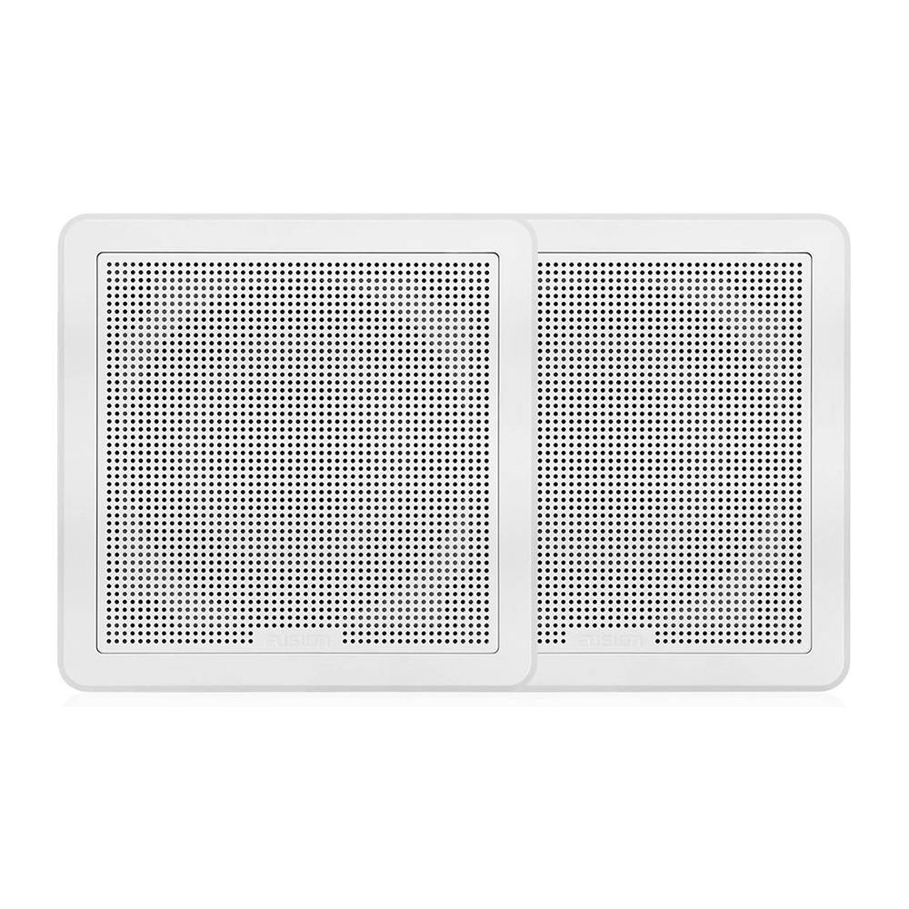 FUSION FM-65SW FM Series 6.5" 120 Flush Mount Square Marine Speakers - White Grill - 120W [010-02299-10] - shopbulluna.com