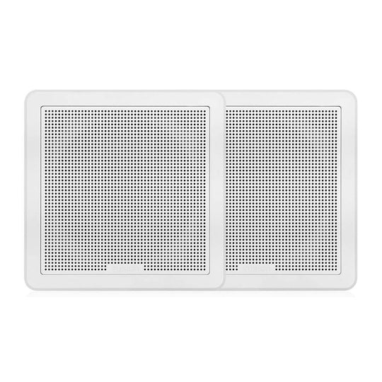 FUSION FM-65SW FM Series 6.5" 120 Flush Mount Square Marine Speakers - White Grill - 120W [010-02299-10] - shopbulluna.com