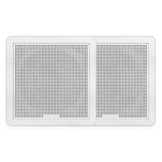 FUSION FM-F77SW FM Series 7.7" Flush Mount Square Marine Speakers - White Grill - 200W [010-02300-10] - shopbulluna.com