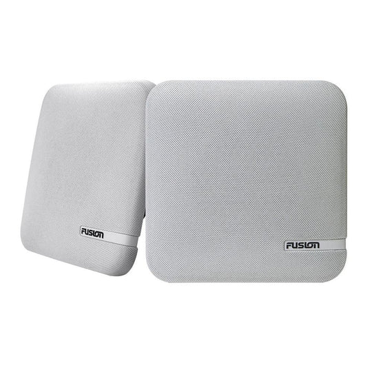 FUSION SM-F65CW SM Series 6.5" Shallow Mount Square Speakers - White Cloth Grill - 100W [010-02263-10] - shopbulluna.com