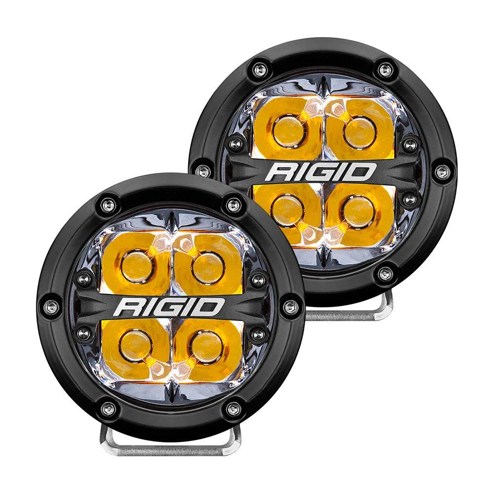 RIGID Industries 360-Series 4" LED Off-Road Spot Beam w/Amber Backlight - Black Housing [36114] - shopbulluna.com