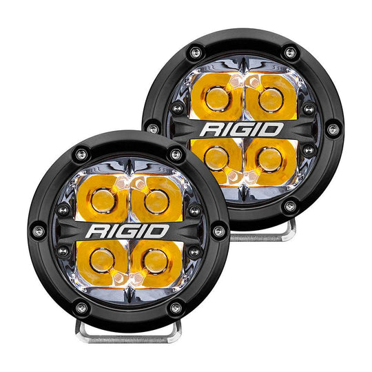 RIGID Industries 360-Series 4" LED Off-Road Spot Beam w/Amber Backlight - Black Housing [36114] - shopbulluna.com