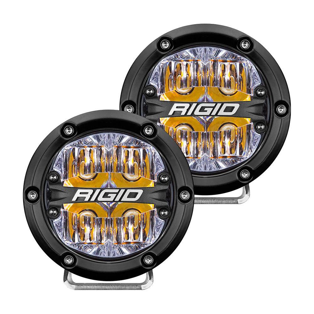 RIGID Industries 360-Series 4" LED Off-Road Fog Light Drive Beam w/Amber Backlight - Black Housing [36118] - shopbulluna.com