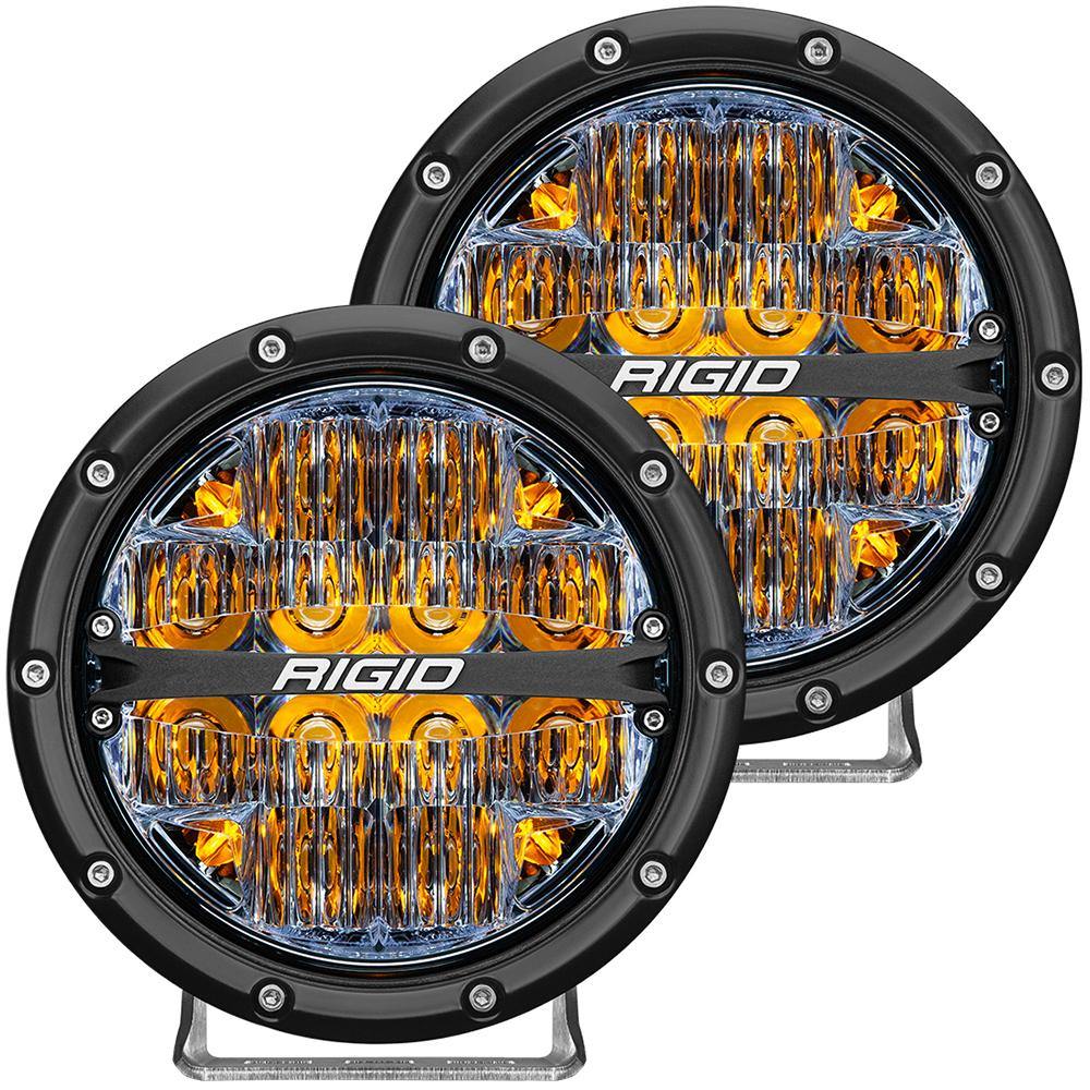 RIGID Industries 360-Series 6" LED Off-Road Fog Light Drive Beam w/Amber Backlight - Black Housing [36206] - shopbulluna.com