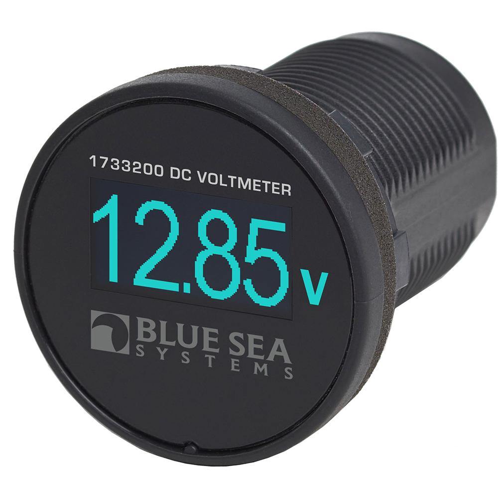 Blue Sea 1733200 Mini OLED Voltmeter - Blue [1733200] - shopbulluna.com