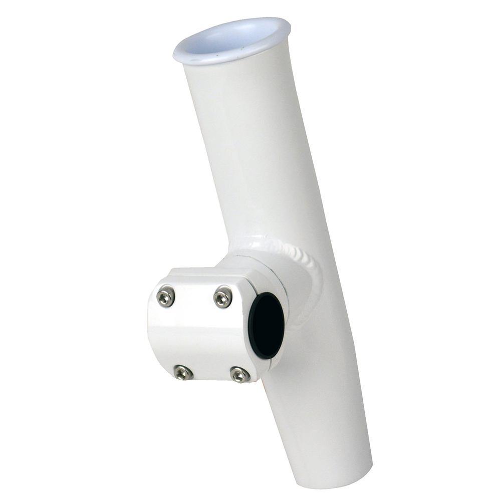 C.E. Smith Adjustable Mid Mount Rod Holder - 1-1/4" or 1-5/16" OD - White Powder Coat Aluminum w/Sleeve  Hex Key [53774] - shopbulluna.com